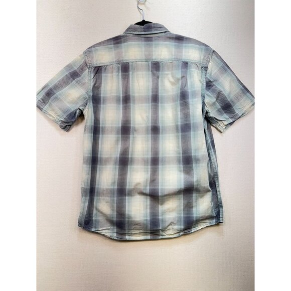 Carhartt Mens Button Down Shirt Size M Blue Plaid Relaxed Fit Pockets Casual - Picture 9 of 11